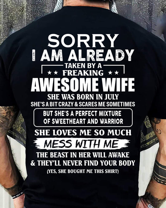 Wife July - Perfect gift for husband From Wife - NGHL07 (SKU68-86-07)