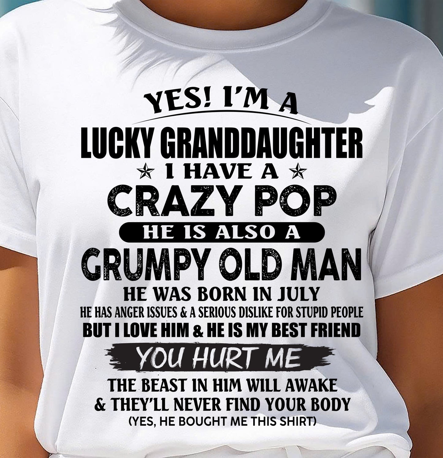 JULY - LUCKY GRANDDAUGHTER OF CRAZY POP - PERFECT GIFT FOR YOUR GRANDDAUGHTER FROM POP - NGHL07 (SKU12-39-07)