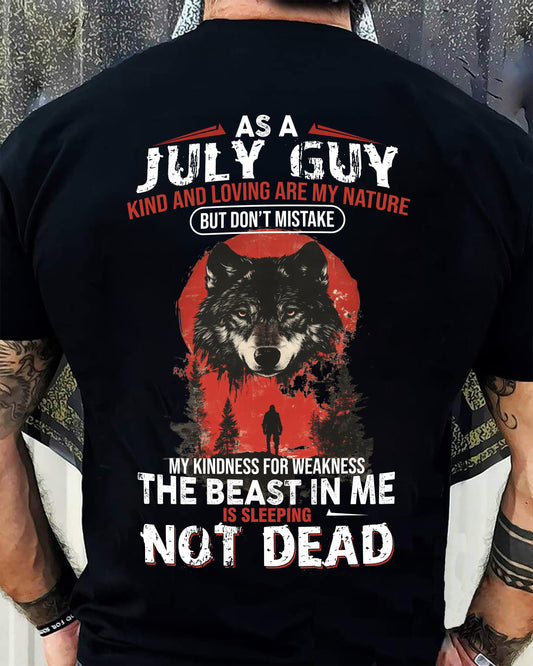 JULY - KIND AND LOVING ARE MY NATURE - BIRTHDAY T-SHIRT FOR MEN - NGHL07 (SKU26T-01-17-07)