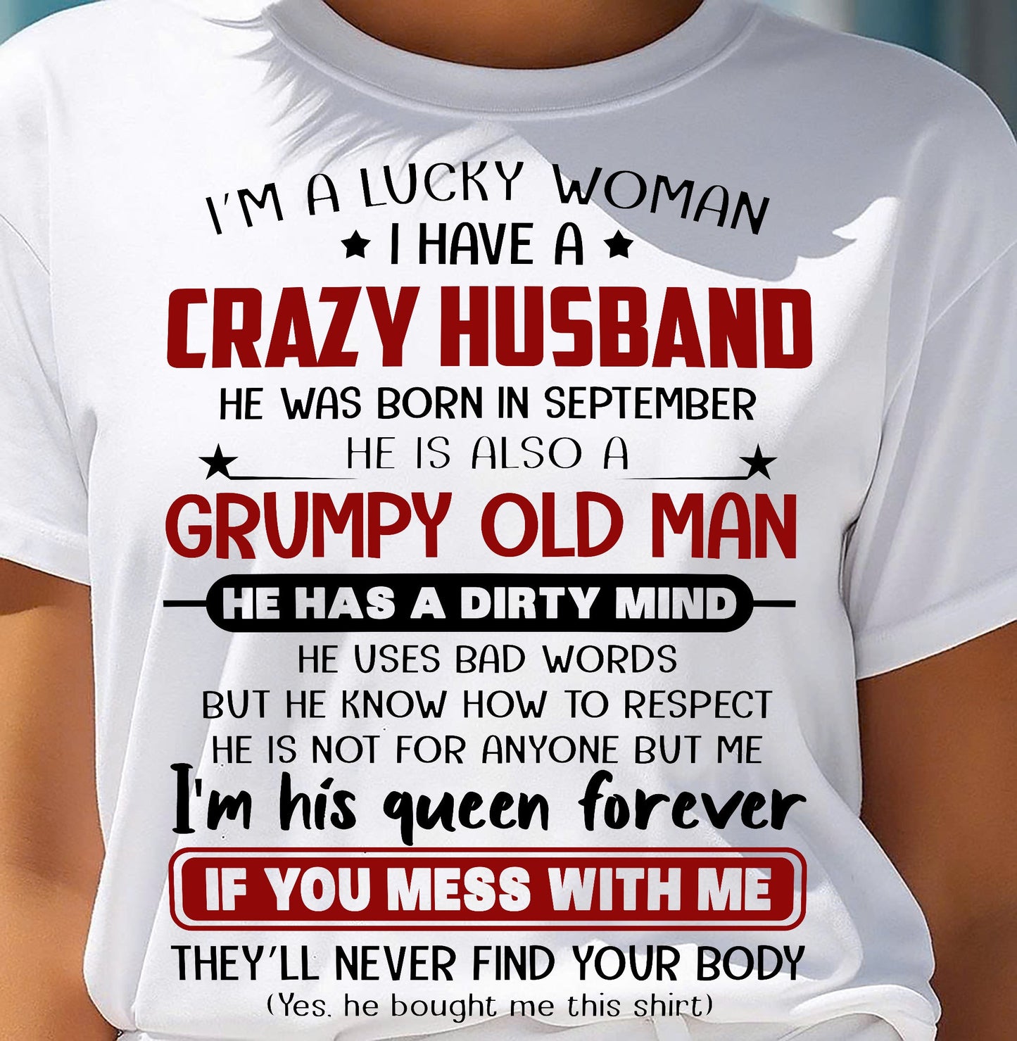 SEPTEMBER - TO MY WIFE - I'M A LUCKY WOMAN - GIFT FROM HUSBAND - NGHL09 (SKU12-282-09)