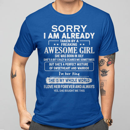 July - Awesome Girl - Perfect Gift For Your Boyfriend, Husband From Wife - NGHL07 (SKU04-86MT-07)