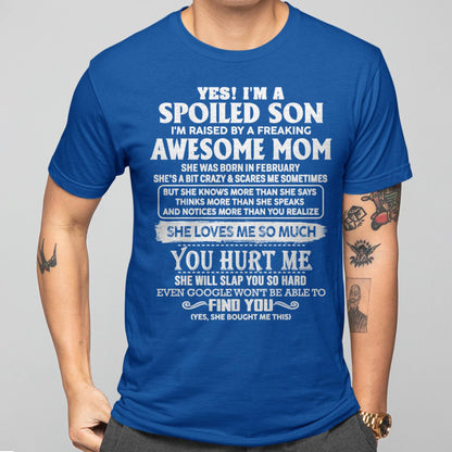 February - Awesome Mom - Perfect Gift For Your Spoiled Son From Mom - NGHL02 (SKU05-47-02)