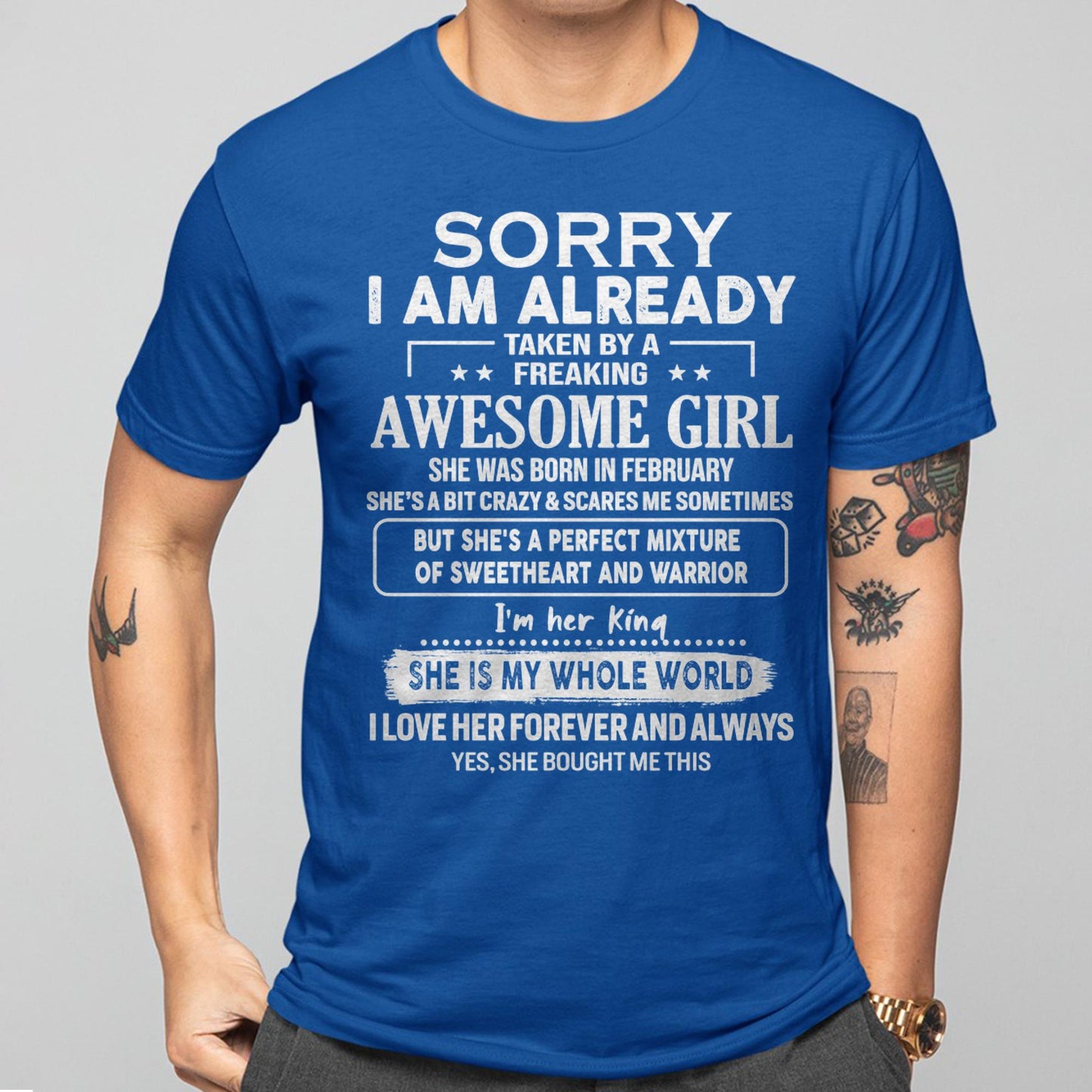 February - Awesome Girl - Perfect Gift For Your Boyfriend, Husband From Wife - NGHL02 (SKU04-86-02)