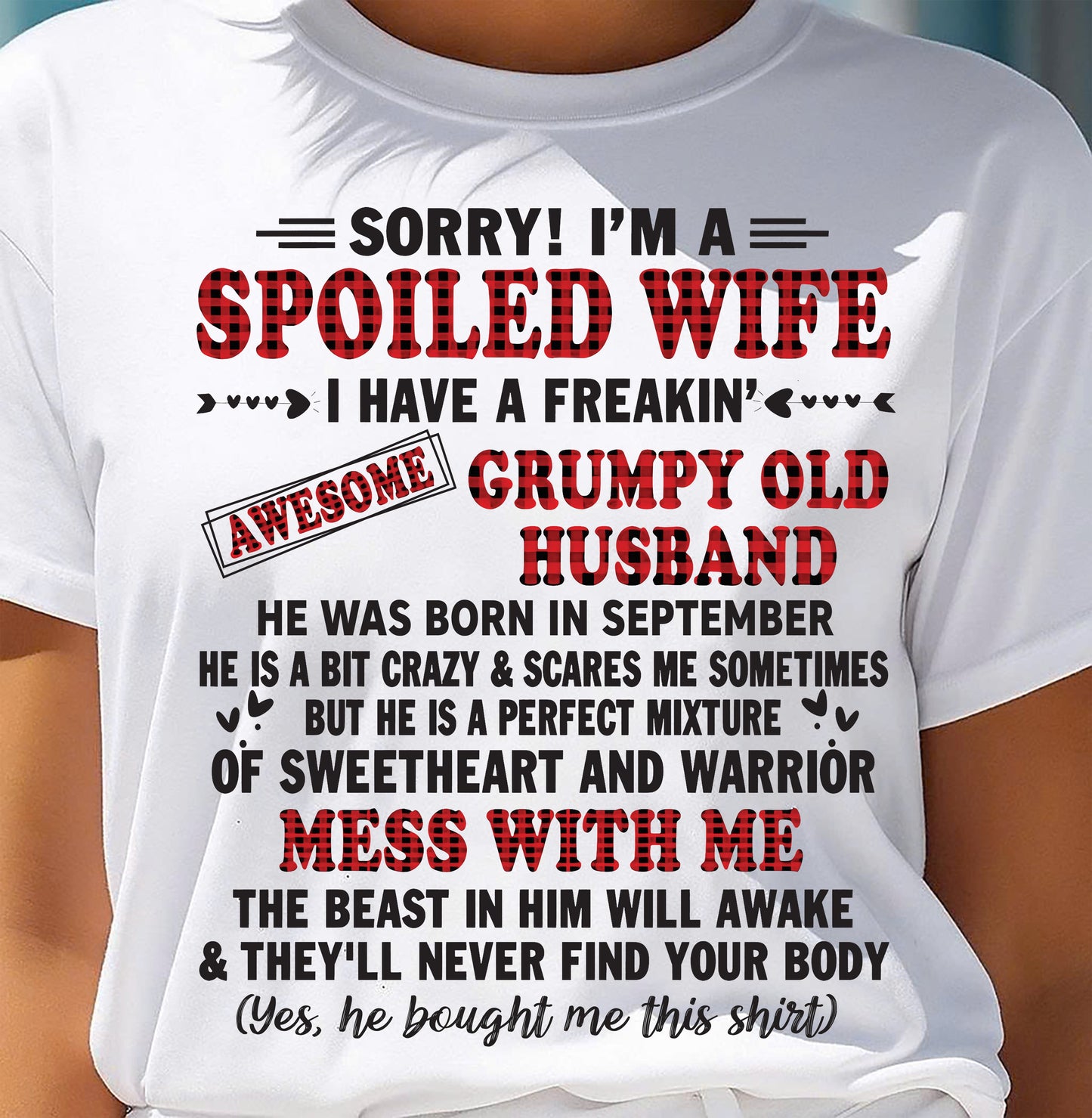 SEPTEMBER - SPOILED WIFE OF AWESOME GRUMPY OLD HUSBAND - PERFECT GIFT FROM HUSBAND - NGHL09 (SKU12-111-09)