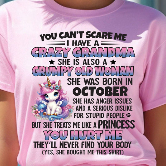 OCTOBER - YOU CAN'T SCARE ME - GIFT FROM GRANDMA - NGHL10 (SKU09-106-10)