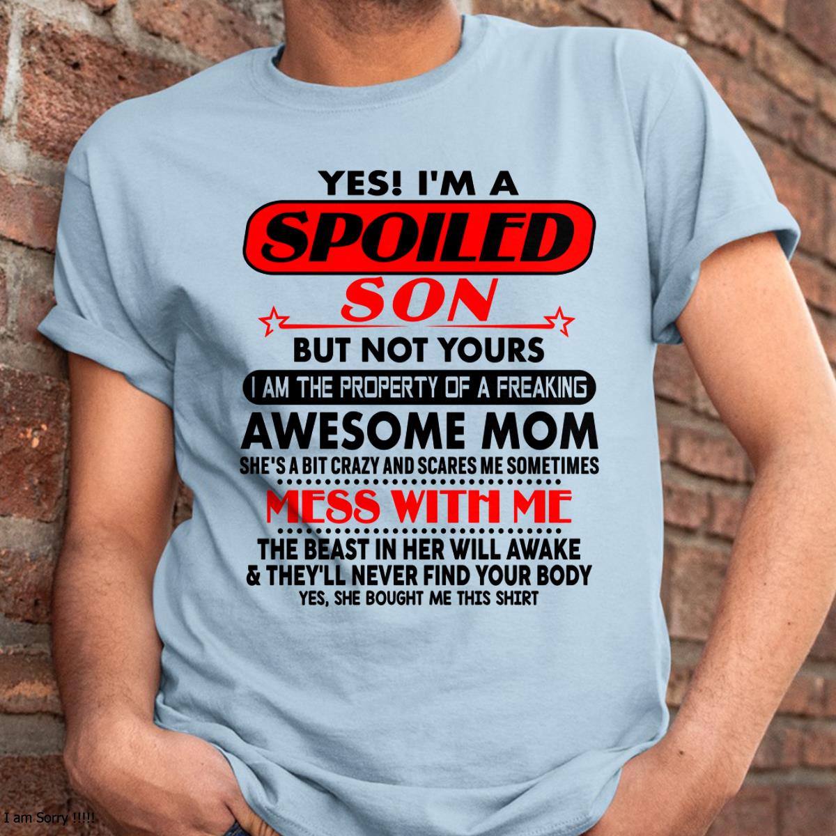 I am Spoiled Son - Gift For Son From Mom - NGHL00 - (SKU-T1206MS-00)