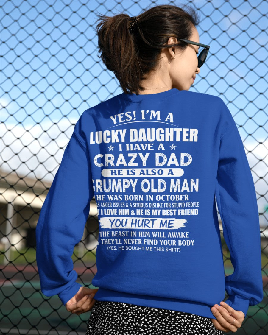 October - Awesome Grumpy Old Dad - Special gift for your daughter From Dad - NGHL10 (SKU10-50-10)