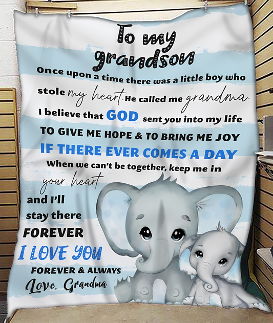 Special Gift For Your Grandson Blanket - From Grandma