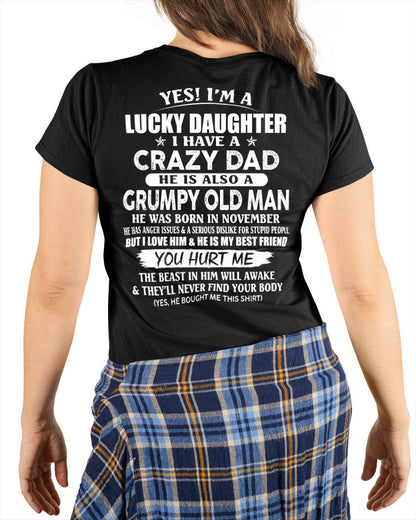 November - Awesome Grumpy Old Dad - Special gift for your daughter From Dad - NGHL11 (SKU10-50-11)