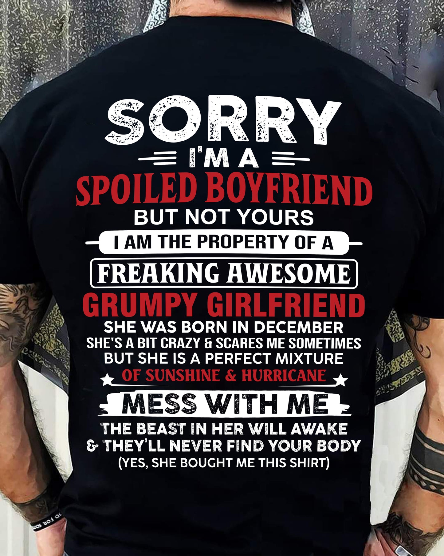 December - Spoiled Boyfriend - Perfect Gift From Girlfriend - NGHL12 (SKU11-18-12)