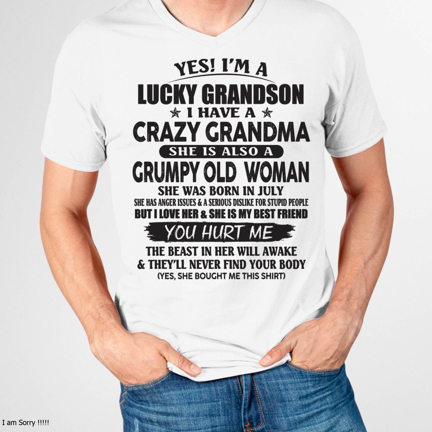 JULY - LUCKY GRANDSON OF CRAZY GRANDMA -  FROM GRANDMA - NGHL07 (SKU10-173-07)