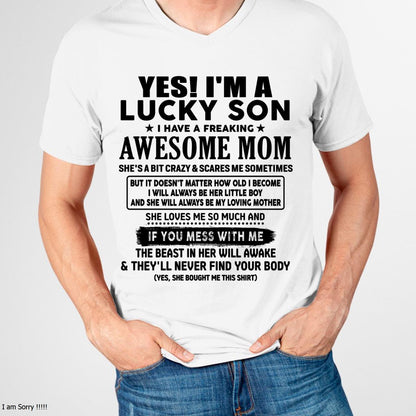 I am Lucky Son - Gift For Son From Mom - NGHL00 - (SKU-T1206LMS-00)