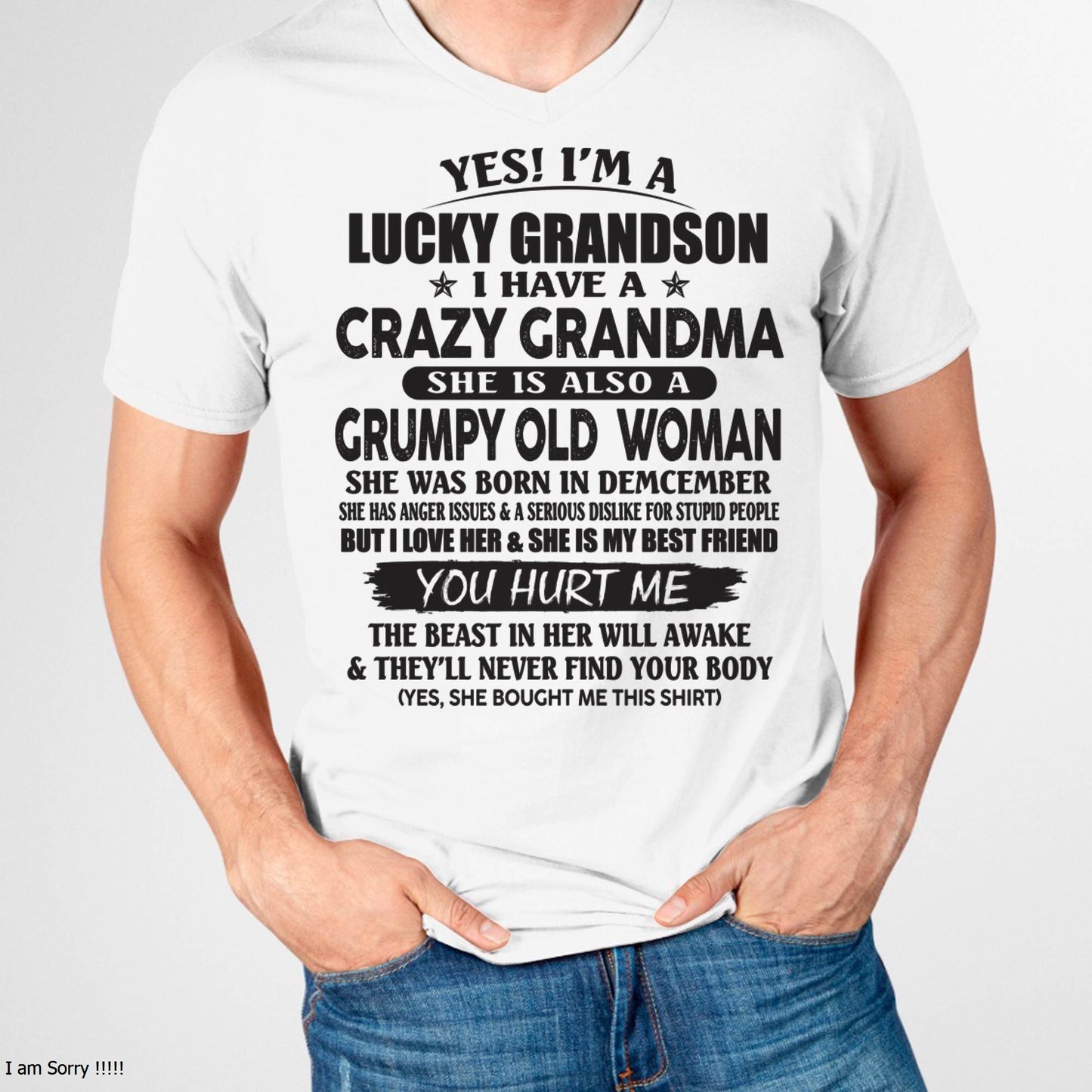 DECEMBER - LUCKY GRANDSON OF CRAZY GRANDMA -  FROM GRANDMA - NGHL12 (SKU10-173-12)
