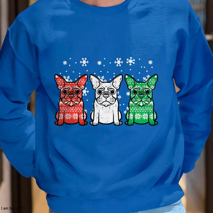 Christmas French Bulldogs Xmas Frenchie Dog Men Women Kids T-Shirt - Christmas Unisex T-Shirt/Hoodie/Sweatshirt - NGHL00