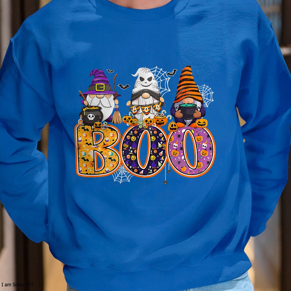 Funny Boo Witch Sipders Pumpkins Happy Halloween Gnome T-Shirt - Halloween Unisex T-Shirt/Hoodie - NGHL00