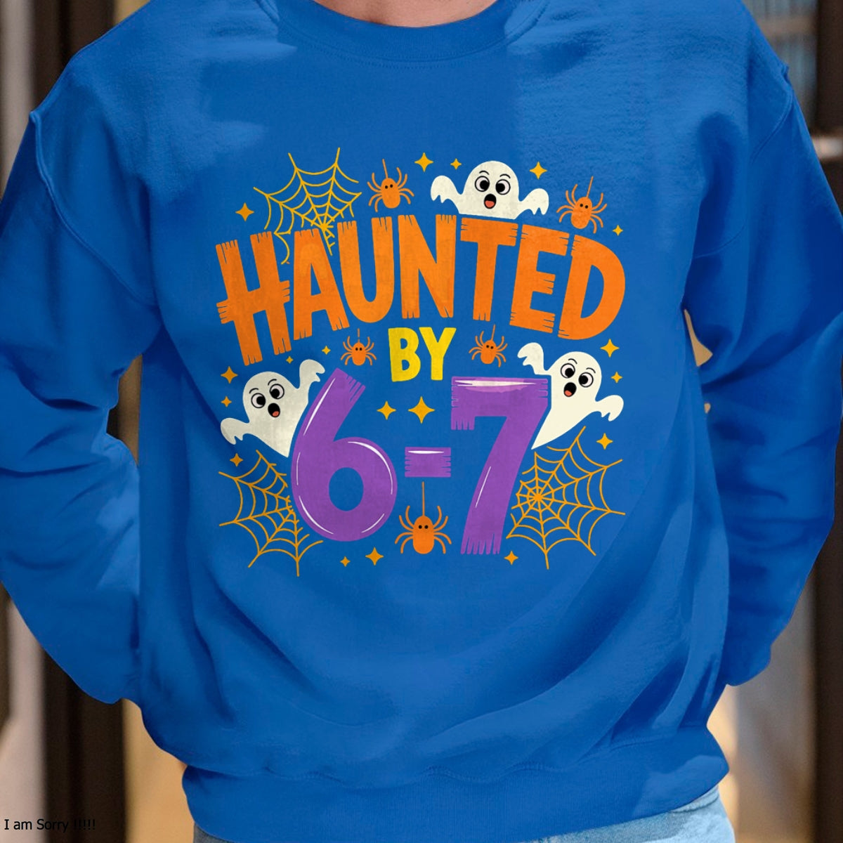 Haunted by 67 Funny Six Seven Meme Spooky Ghost Halloween T-Shirt - Halloween Unisex T-Shirt/Hoodie - NGHL00