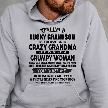 LUCKY GRANDSON OF CRAZY GRANDMA -  PERFECT GIFT FROM GRANDMA - NGHL00 (SKU12-113-00)