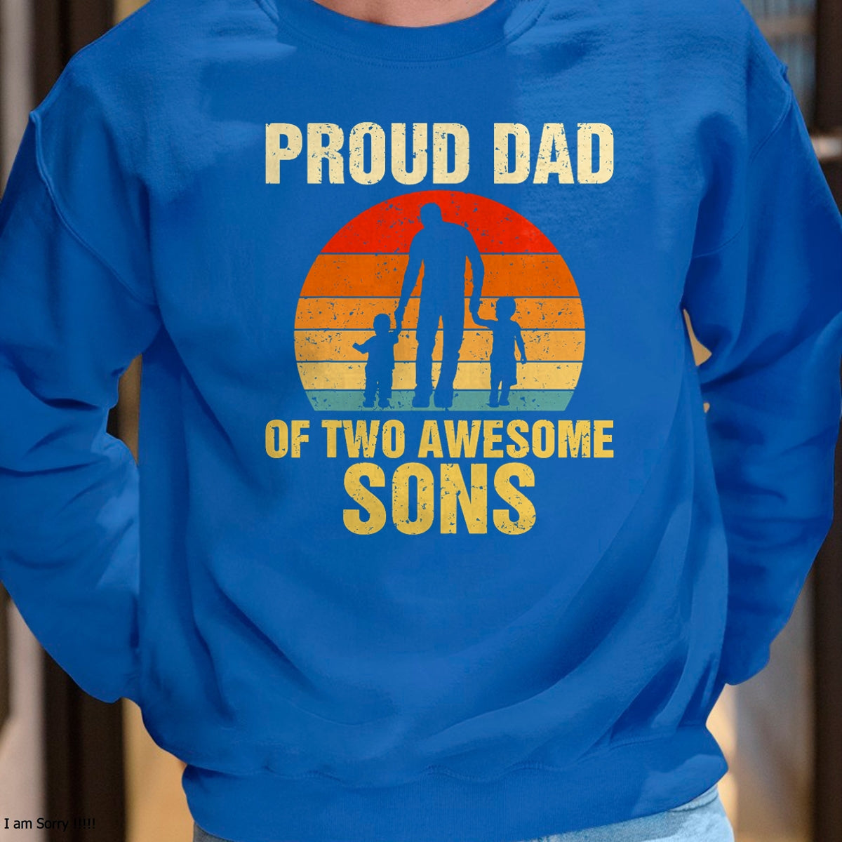 Proud Dad Of Two Awesome Sons Dad of 2 Two Boys Best Father T-Shirt - Gift From Dad Unisex T-Shirt/Hoodie - NGHL00 (SKUT-2310EMAILDS-43)