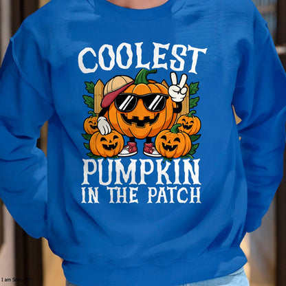 Halloween Shirt Boys Girls Kids Coolest Pumpkin In The Patch T-Shirt - Halloween Unisex T-Shirt/Hoodie - NGHL00