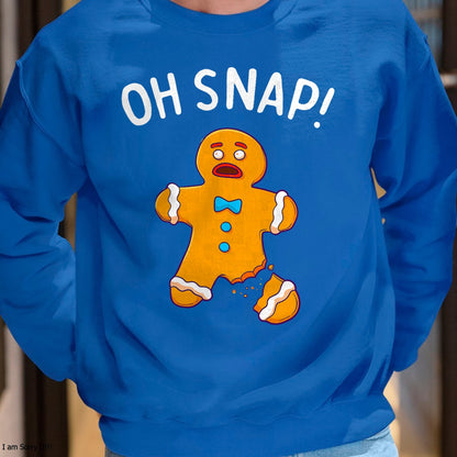 Gingerbread Man Oh Snap Christmas Funny Cookie Baking Gift Short Sleeve T-Shirt - Christmas Unisex T-Shirt/Hoodie/Sweatshirt - NGHL00 (Copy)