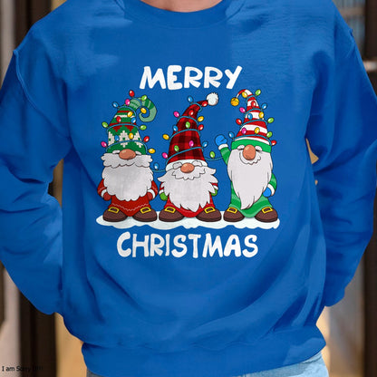 Merry Christmas Gnomes Xmas Family Men Women T-Shirt - Christmas Unisex T-Shirt/Hoodie/Sweatshirt - NGHL00