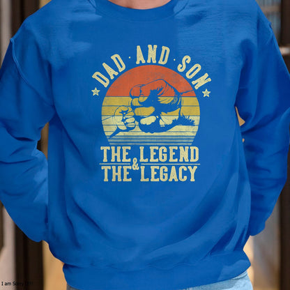 Dad and Son The Legend And The Legacy Gifts Dad T-Shirt - Gift From Dad Unisex T-Shirt/Hoodie - NGHL00 (SKUT-2310EMAILDS-09)