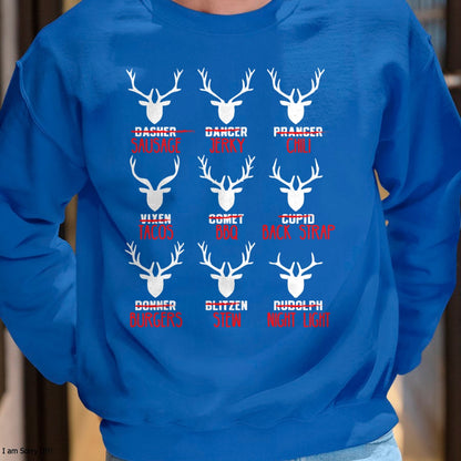Funny Christmas Deer Hunters All of Santa's Reindeer design T-Shirt - Christmas Unisex T-Shirt/Hoodie/Sweatshirt - NGHL00