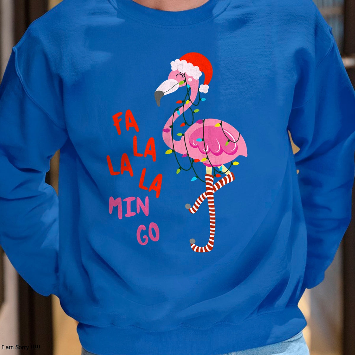 Fa La La Mingo Flamingo Christmas Tropical Xmas Tree Lights T-Shirt - Christmas Unisex T-Shirt/Hoodie/Sweatshirt - NGHL00