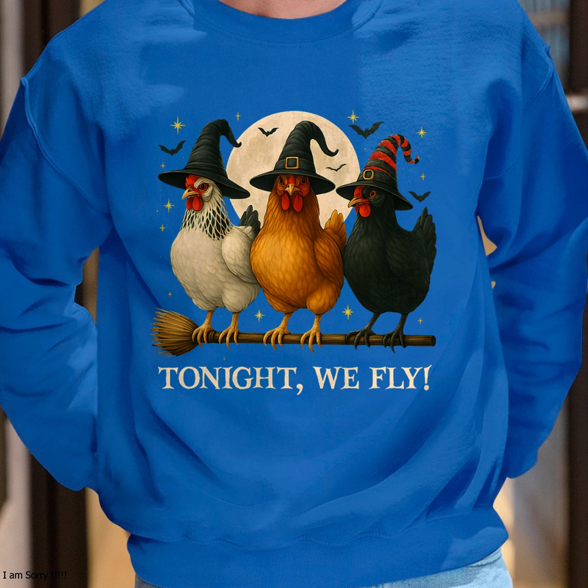 Funny Chicken Halloween Costume Tonight We Fly Spooky Season T-Shirt - Halloween Unisex T-Shirt/Hoodie - NGHL00