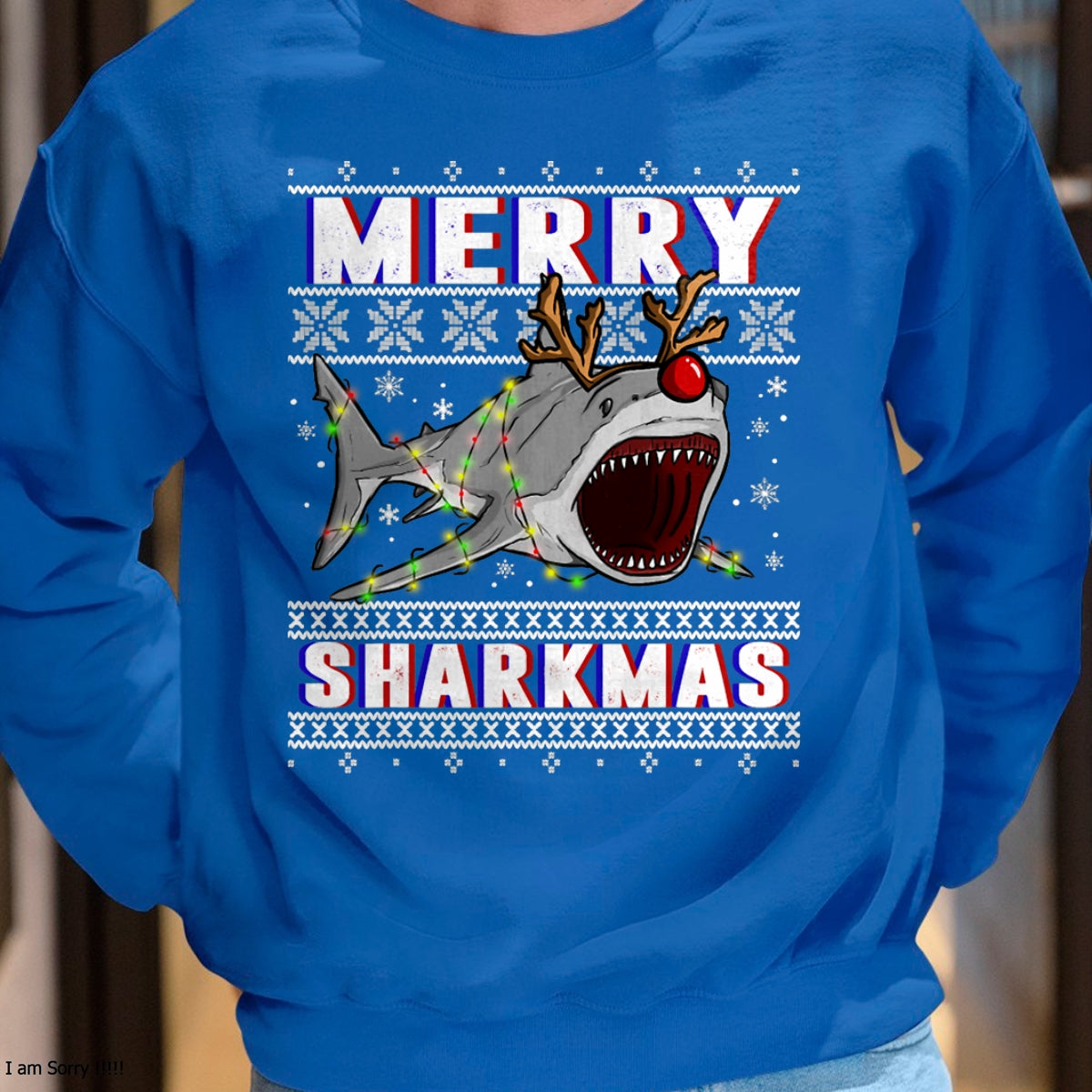 Funny Sharkmas Shark Ugly Christmas Sweaters T-Shirt - Christmas Unisex T-Shirt/Hoodie/Sweatshirt - NGHL00