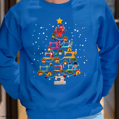 Funny Sewing Machine Christmas Tree Christmas Ornament Women T-Shirt - Christmas Unisex T-Shirt/Hoodie/Sweatshirt - NGHL00