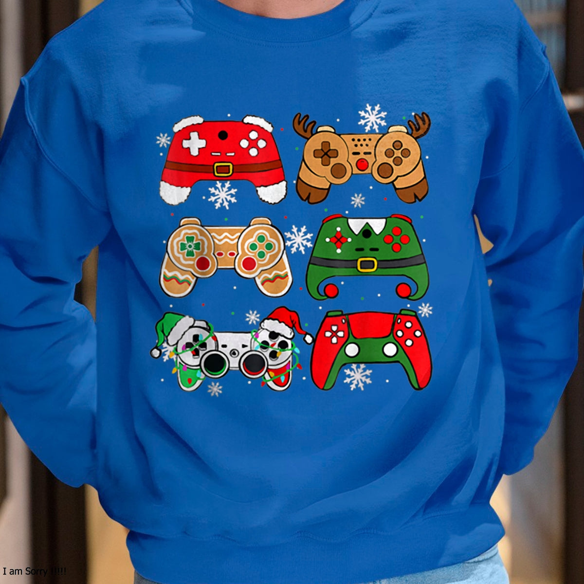 Boys Christmas Shirt Santa Elf Gaming Controllers Gamer Xmas T-Shirt - Christmas Unisex T-Shirt/Hoodie/Sweatshirt - NGHL00