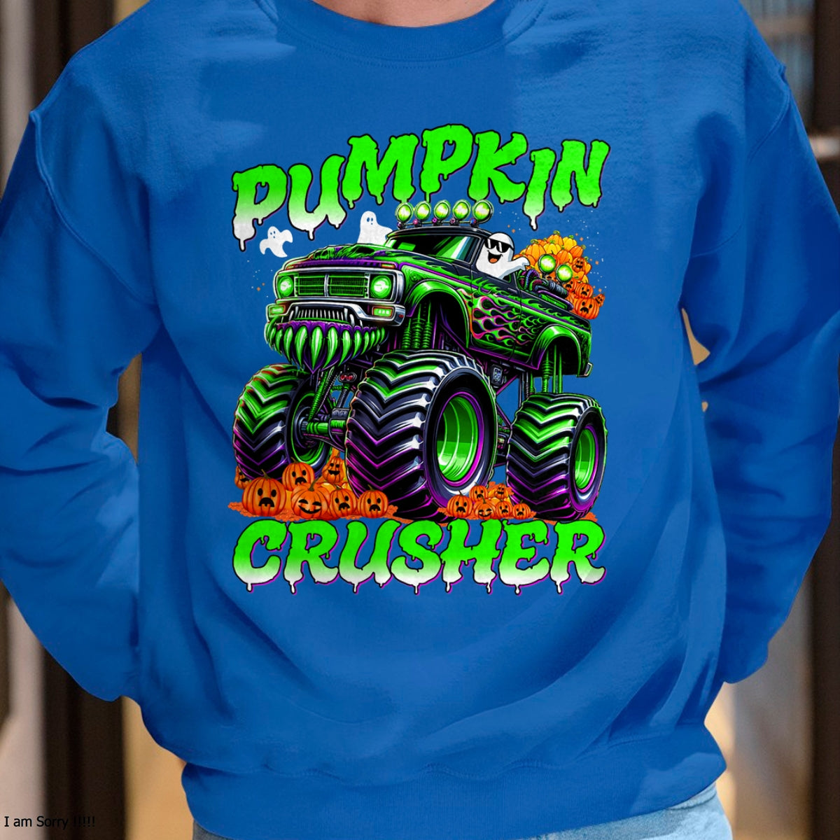 Pumpkin Crusher Monster Truck Ghosts Halloween for Boys T-Shirt - Halloween Unisex T-Shirt/Hoodie - NGHL00