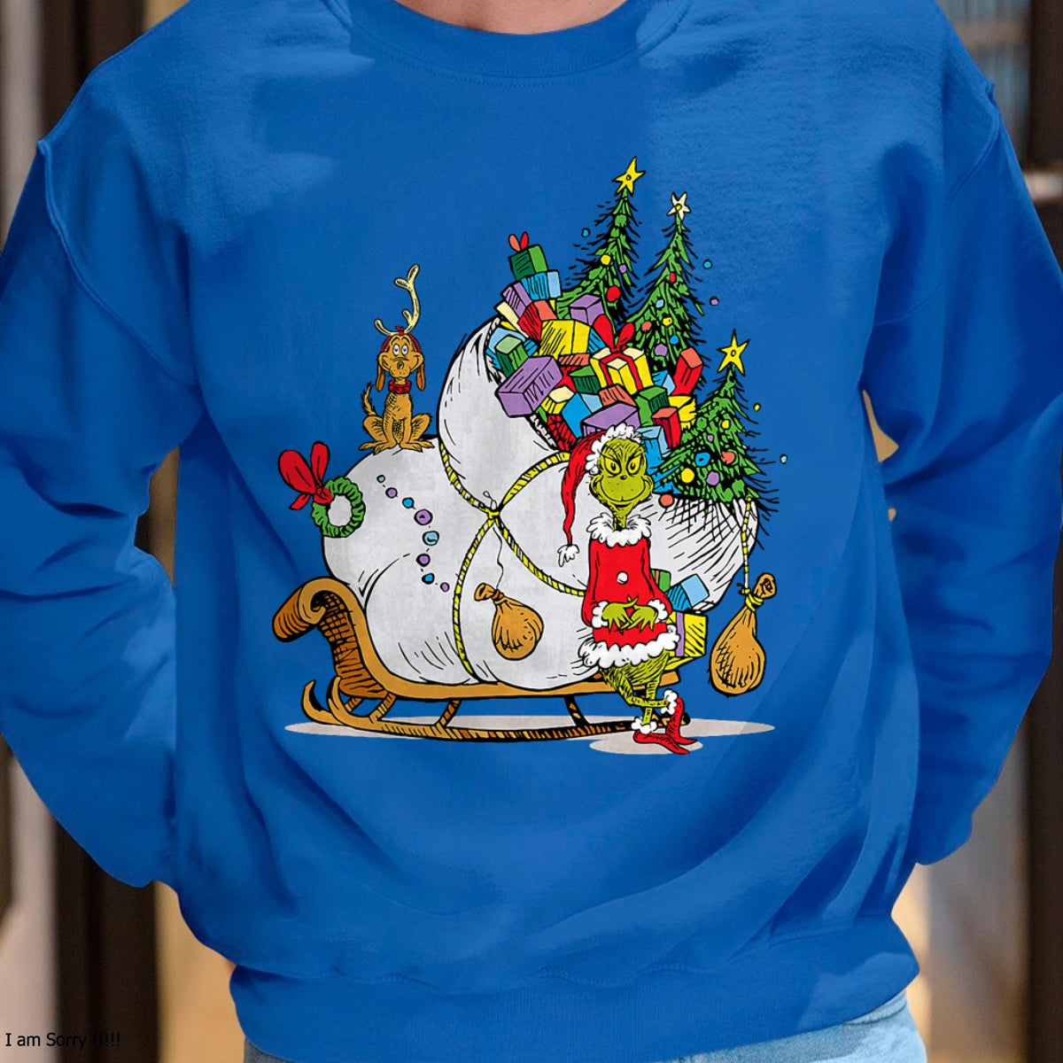 Dr. Seuss Grinch Sleigh T-Shirt - Christmas Unisex T-Shirt/Hoodie/Sweatshirt - NGHL00