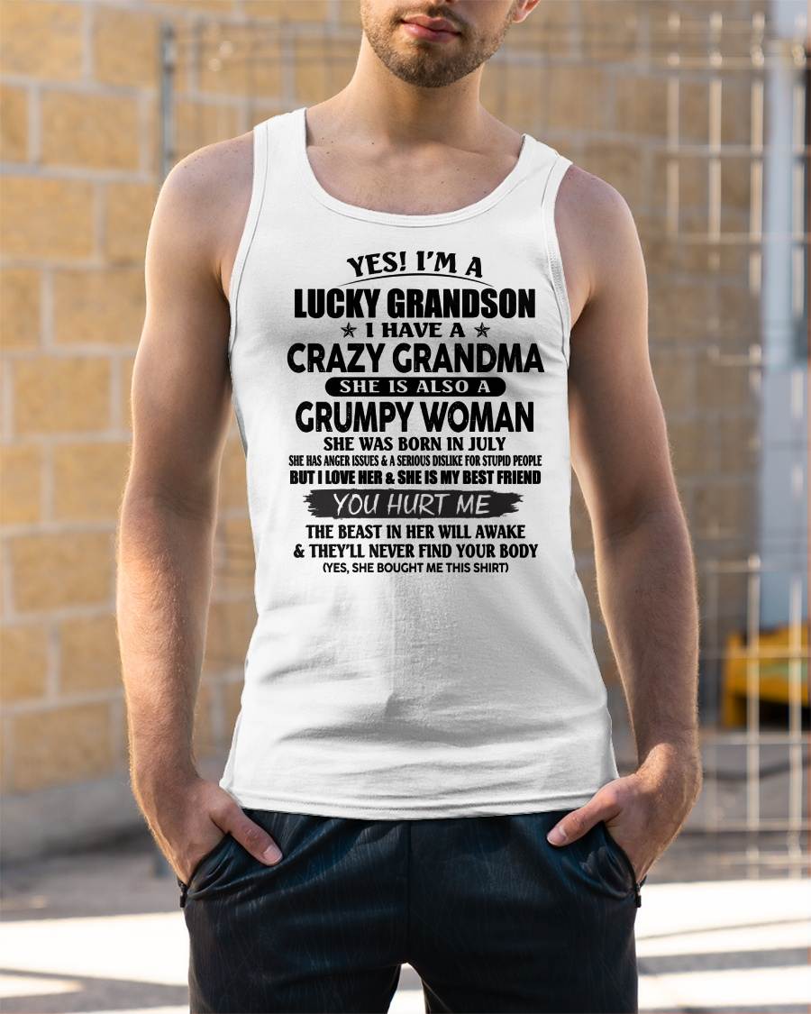 JULY - LUCKY GRANDSON OF CRAZY GRANDMA -  PERFECT GIFT FROM GRANDMA - NGHL07 (SKU12-113-07)