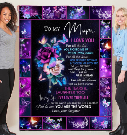 To My Mom Blanket From Daughter