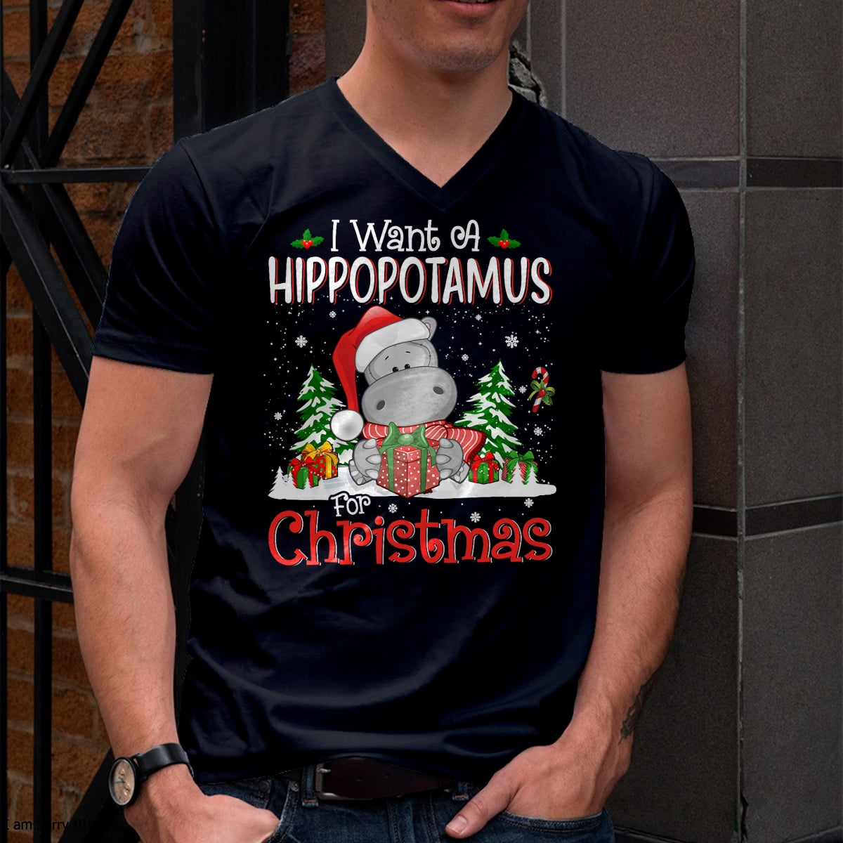 I Want A Hippopotamus For Christmas Xmas Hippo for Kid Women T-Shirt - Christmas Unisex T-Shirt/Hoodie/Sweatshirt - NGHL00