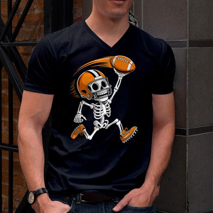 Halloween Skeleton Funny Football Shirt for Teens Boys Men T-Shirt - Halloween Unisex T-Shirt/Hoodie - NGHL00