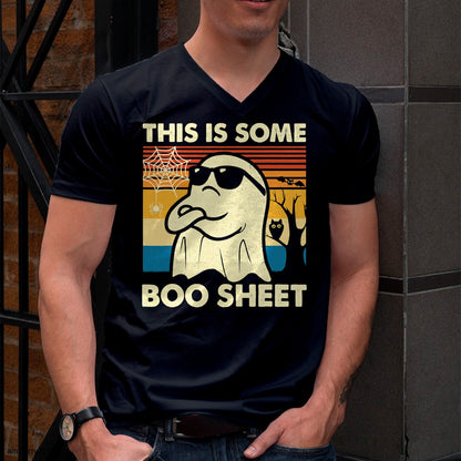 This is Some Boo Sheet Ghost Retro Funny Halloween Men Women T-Shirt - Halloween Unisex T-Shirt/Hoodie - NGHL00
