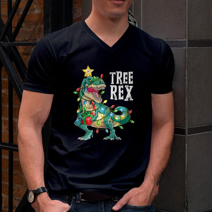 Most Wonderful Christmas Co Dinosaur Christmas Tree Rex Pajamas Men Boys Xmas Lights T-Shirt - Christmas Unisex T-Shirt/Hoodie/Sweatshirt - NGHL00
