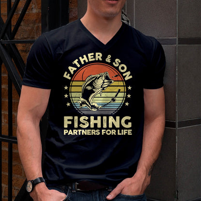 Father Son Matching Fishing Funny Bass Fish Dad Graphic T-Shirt - Gift From Dad Unisex T-Shirt/Hoodie - NGHL00 (SKUT-2310EMAILDS-27)