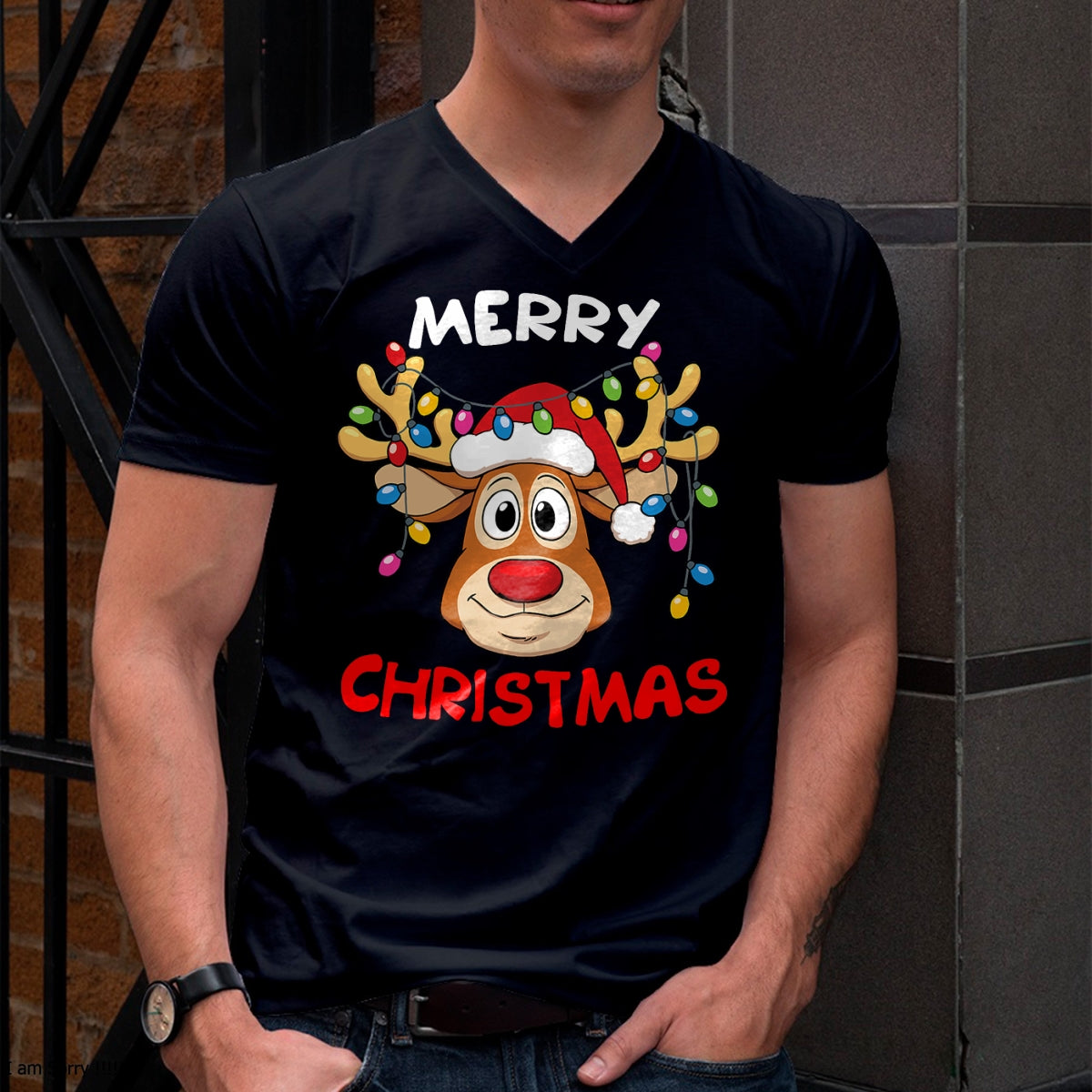 Merry Christmas Reindeer Xmas Family Men Women T-Shirt - Christmas Unisex T-Shirt/Hoodie/Sweatshirt - NGHL00