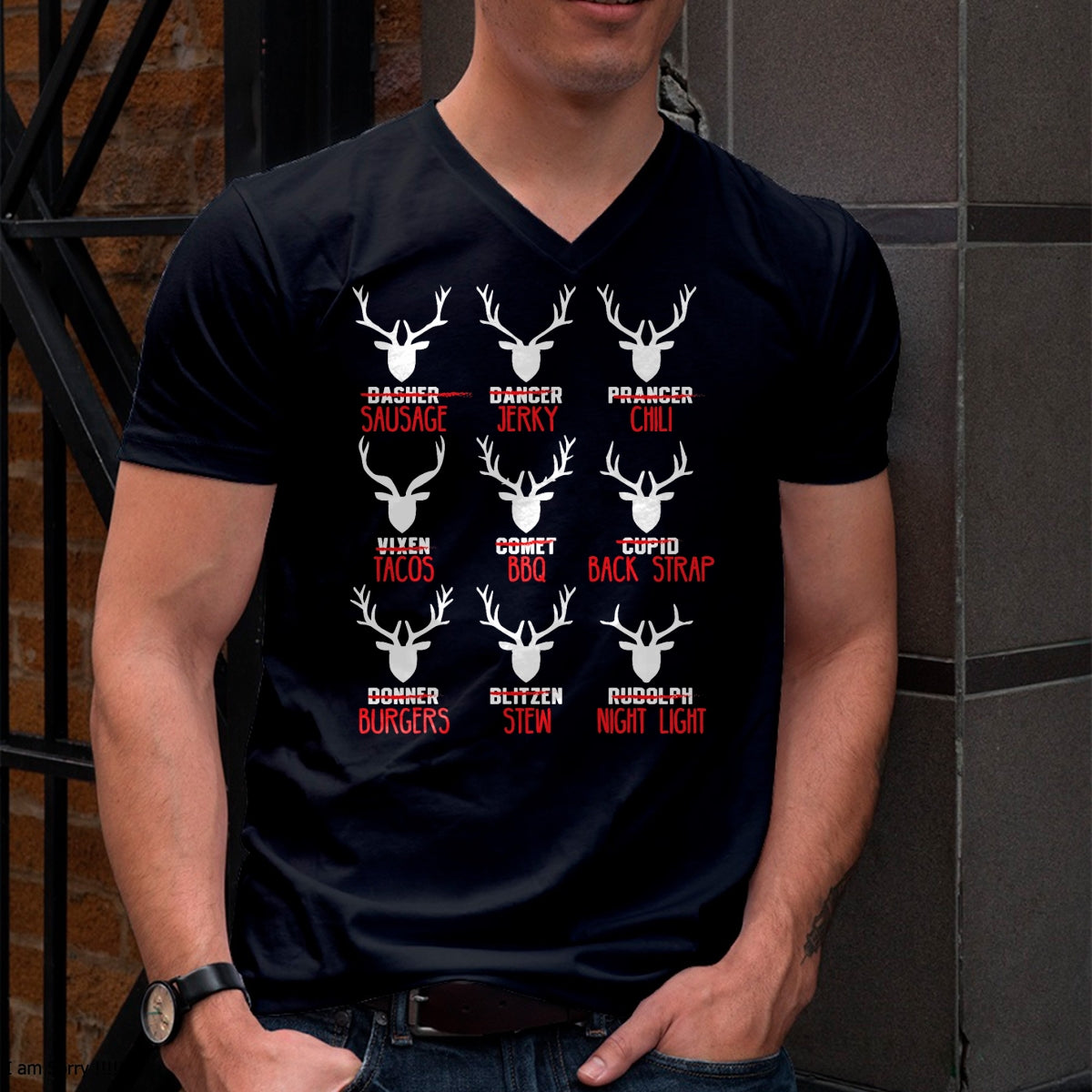 Funny Christmas Deer Hunters All of Santa's Reindeer design T-Shirt - Christmas Unisex T-Shirt/Hoodie/Sweatshirt - NGHL00