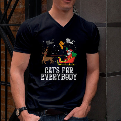 Cats For Everybody Christmas Cat Funny Xmas Women Santa T-Shirt - Christmas Unisex T-Shirt/Hoodie/Sweatshirt - NGHL00
