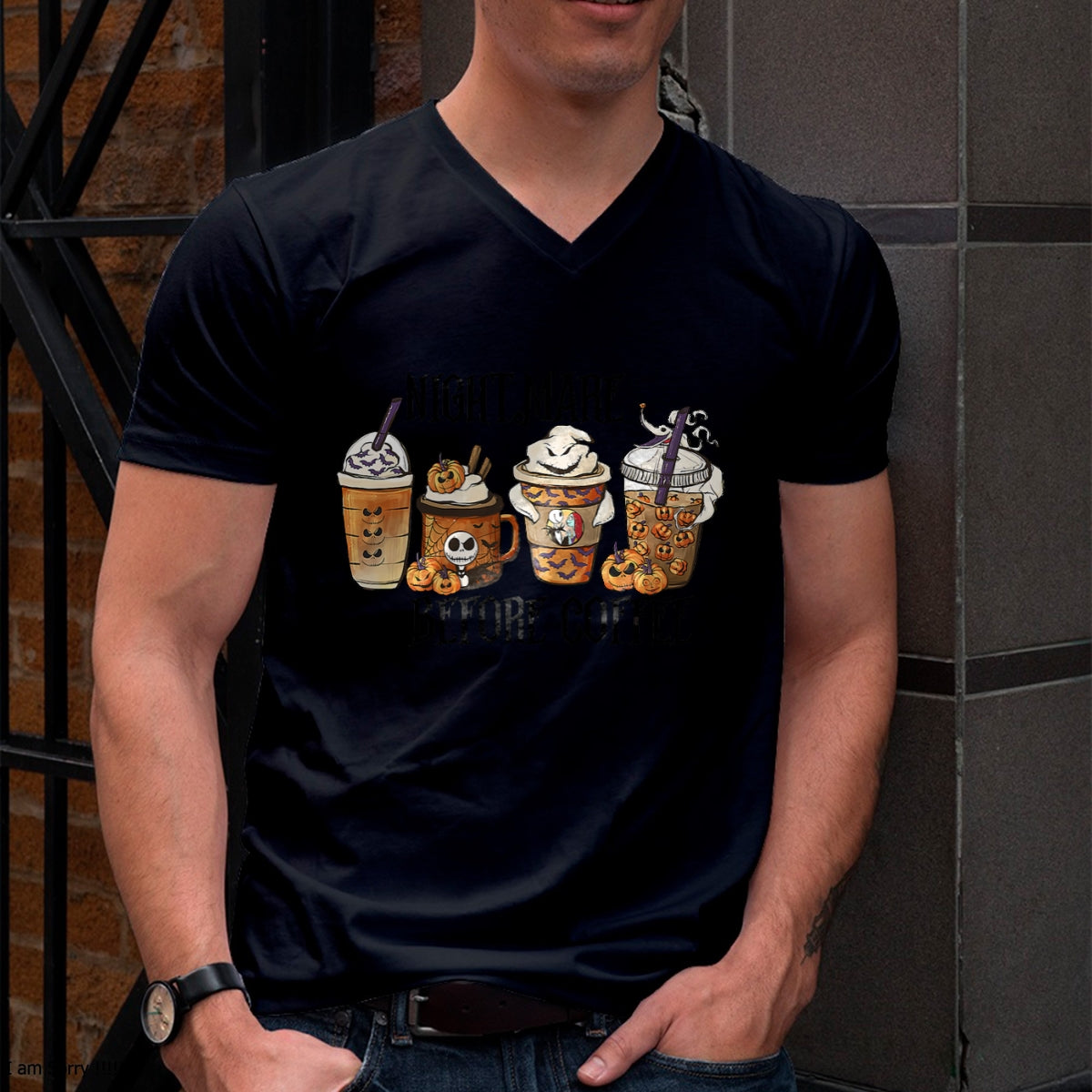 Nightmare Before Coffee Pumpkin Spice Halloween Costume T-Shirt - Christmas Unisex T-Shirt/Hoodie/Sweatshirt - NGHL00