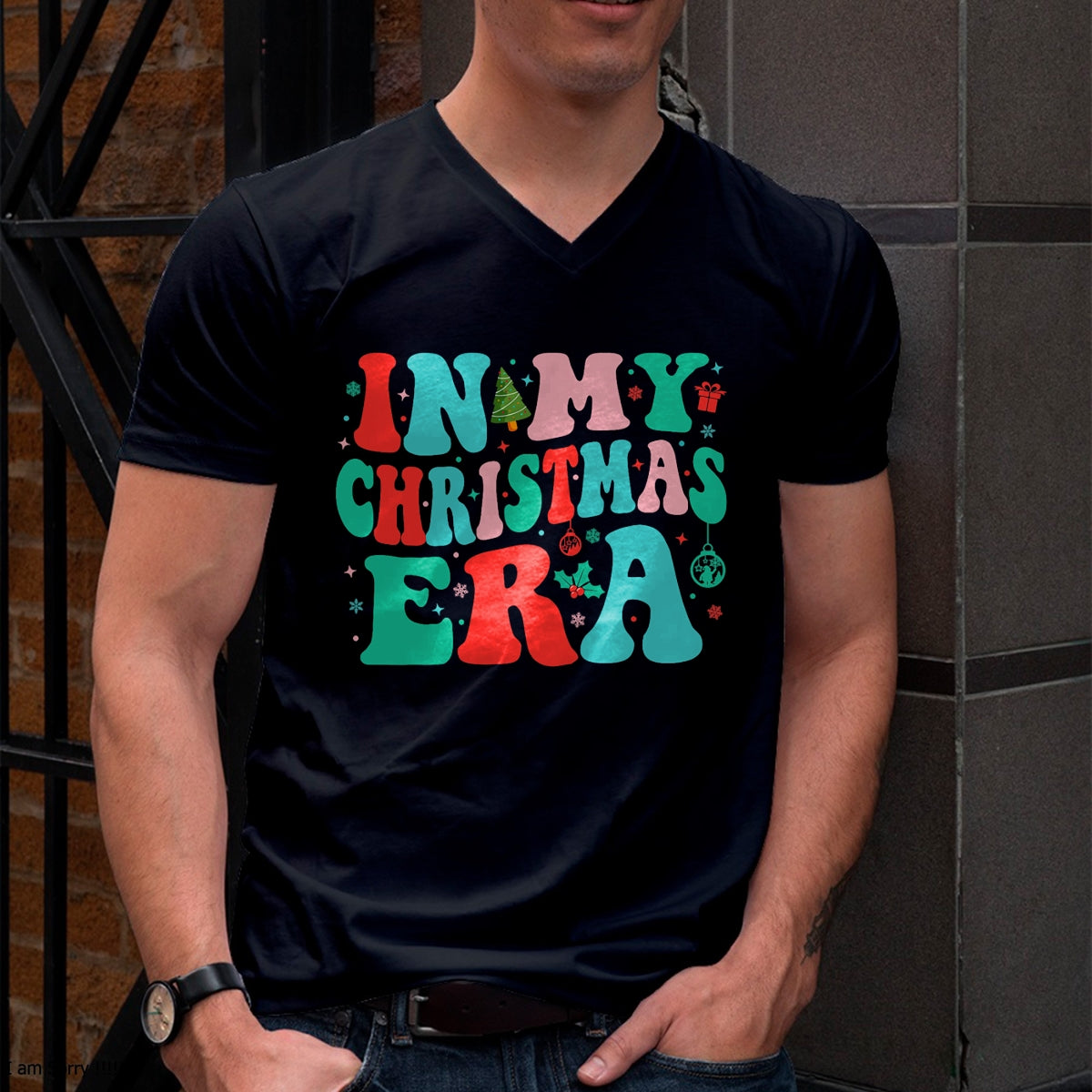 In My Christmas Era Cute Groovy Christmas Holiday Xmas T-Shirt - Christmas Unisex T-Shirt/Hoodie/Sweatshirt - NGHL00