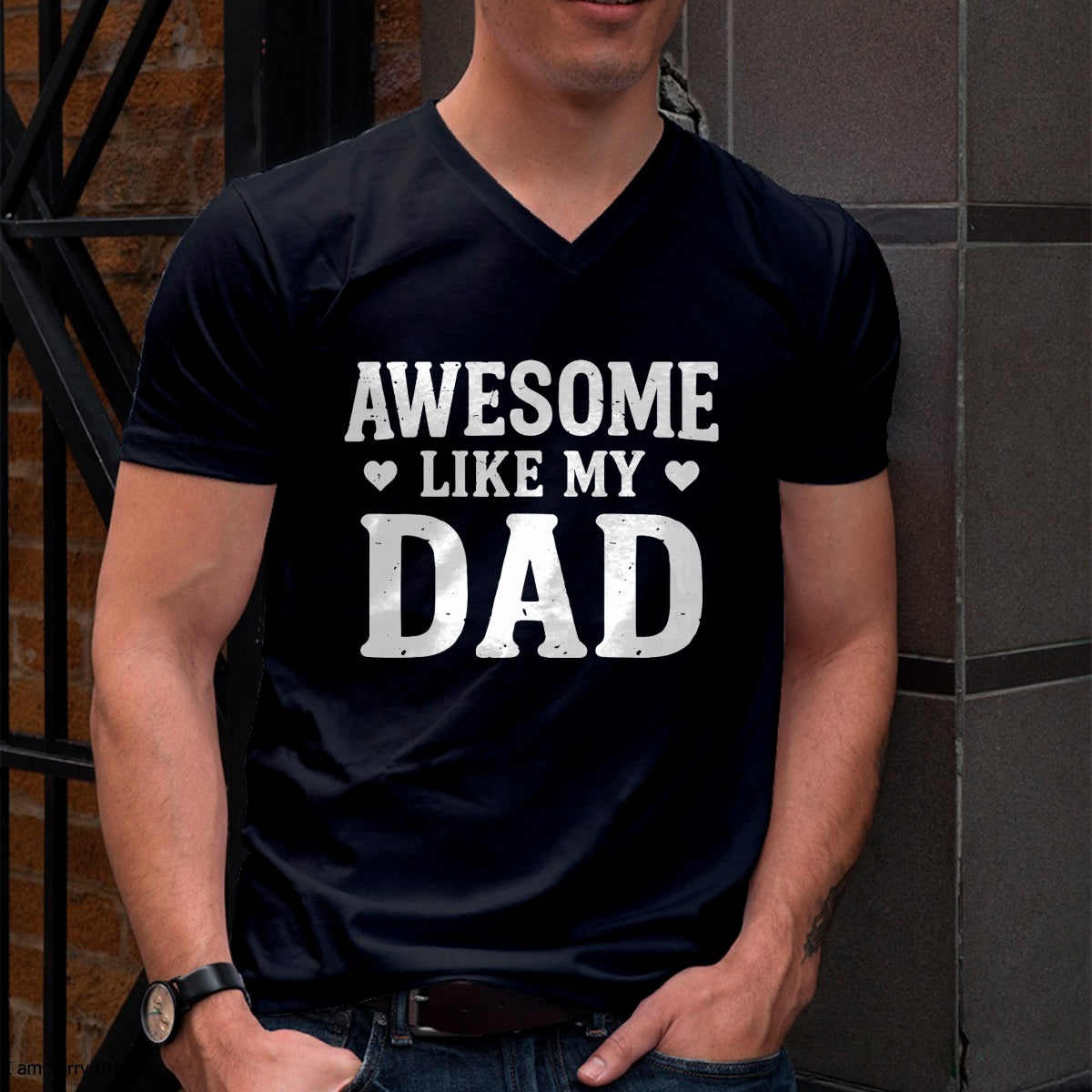 Awesome Like My Dad Shirt Kids Daughter Dad and Son Matching T-Shirt - Gift From Dad Unisex T-Shirt/Hoodie - NGHL00 (SKUT-2310EMAILDS-02)