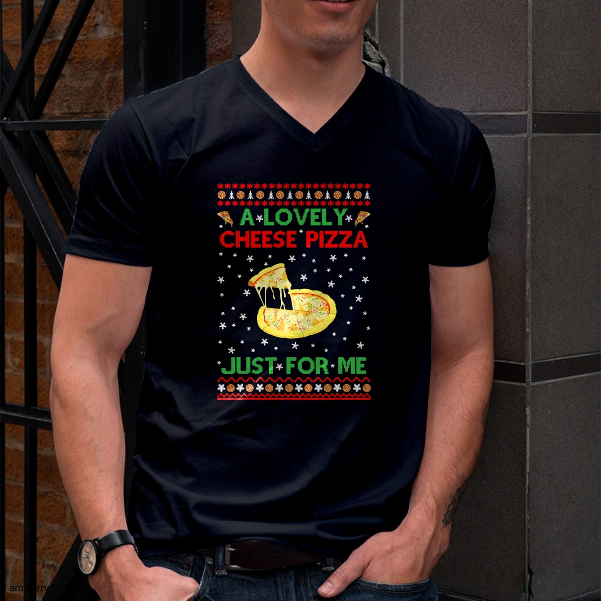 A Lovely Cheese Pizza Shirt Alone Funny Kevin X-Mas Home T-Shirt - Christmas Unisex T-Shirt/Hoodie/Sweatshirt - NGHL00