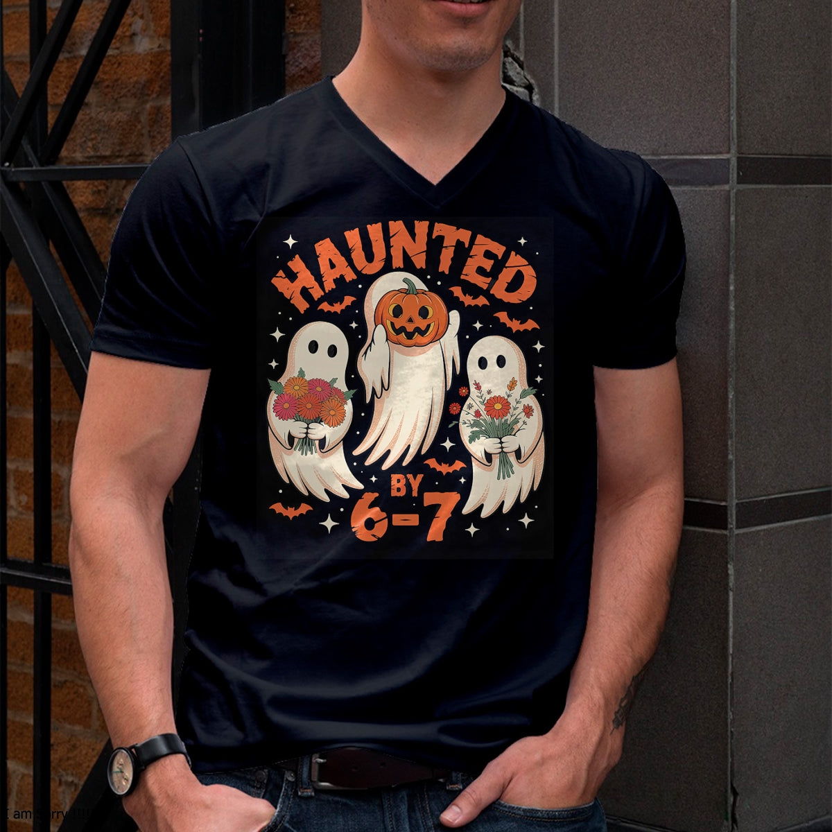 67 Meme Halloween Haunted by 6 7 Six Seven T-Shirt - Halloween Unisex T-Shirt/Hoodie - NGHL00 (Copy)