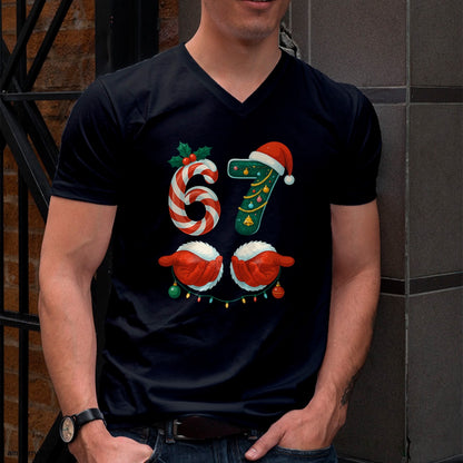 67 Christmas 6 7 Meme Pajamas Holiday Gen Alpha Slang T-Shirt - Christmas Unisex T-Shirt/Hoodie/Sweatshirt - NGHL00